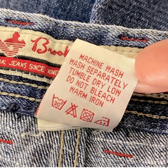 Vintage Brooklyn Xpress Wide Leg Denim jean Shorts 35 - Picture 10 of 11